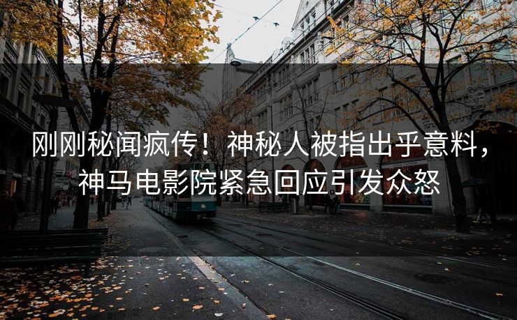 刚刚秘闻疯传！神秘人被指出乎意料，神马电影院紧急回应引发众怒